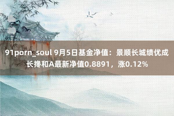 91porn_soul 9月5日基金净值：景顺长城绩优成长搀和A最新净值0.8891，涨0.12%