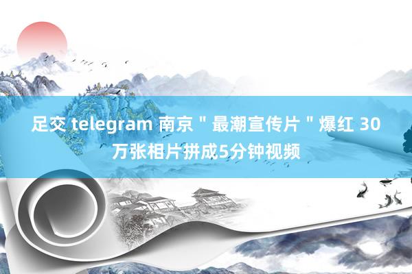 足交 telegram 南京＂最潮宣传片＂爆红 30万张相片拼成5分钟视频